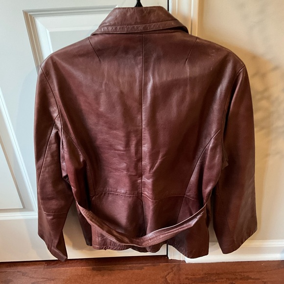 Brandon Thomas Women's Deep Brown Leather Jacket Medium - Picture 4 of 16
